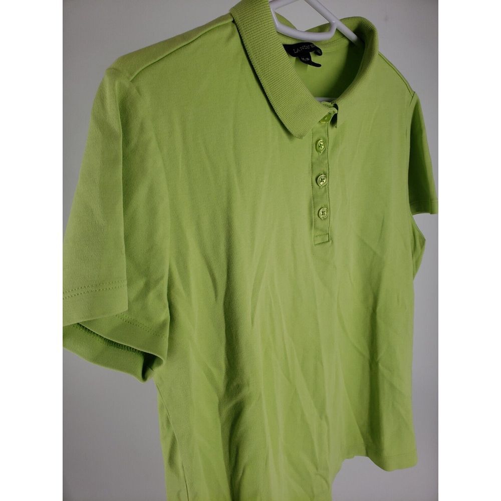 Lands End Kids Green Polo Size Medium (10-12) Soft Quality Fabric
